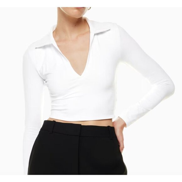 Babaton Contour Polo Longsleeve White Size Large - Picture 1 of 7